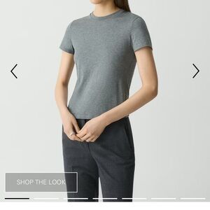 Theory Heather Gray Short Sleeve Tee